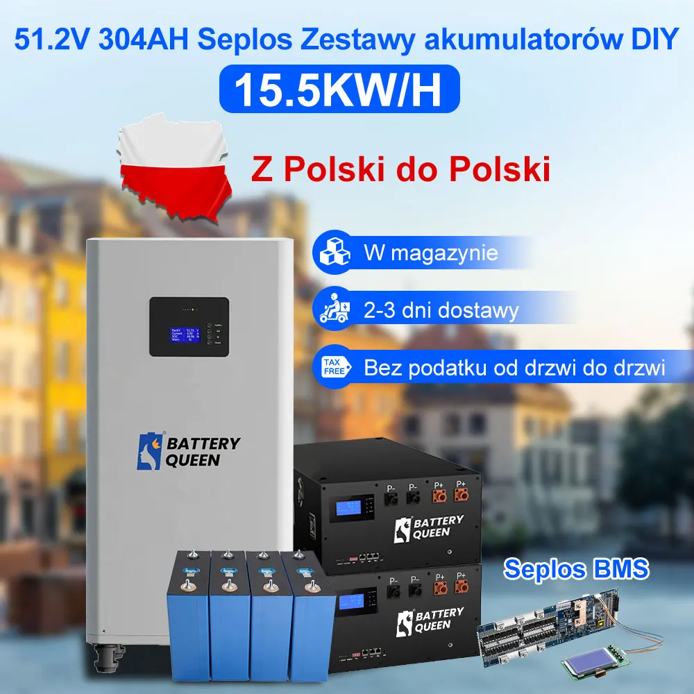 Poland  Lifepo4 Battery 48V 280AH 304AH 15.5KWH Mason Power Bank Grade A+ Battery Kits Lifepo4 Battery CAN RS485 For Solar