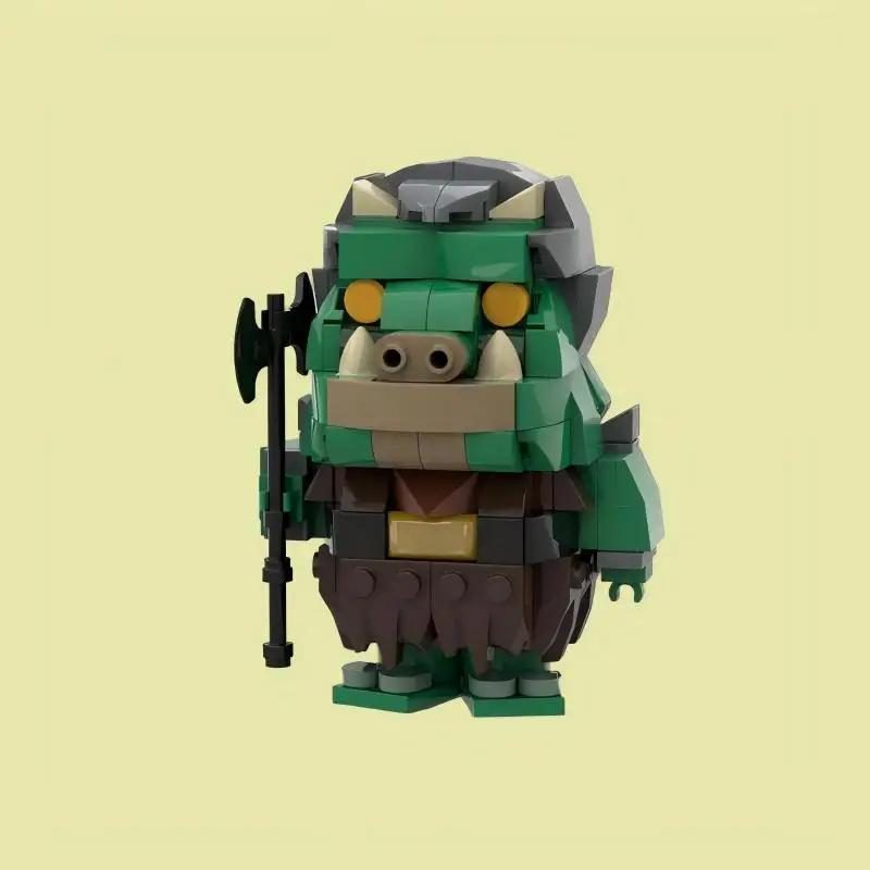 ตัวต่อแบบ Brickheadz จำนวน 192 ชิ้น รูปแบบ Orc Guard ของเล่นตัวต่อแบบโมดูลาร์ ดีไซน์สร้างสรรค์ ของขวัญวันหยุด DIY