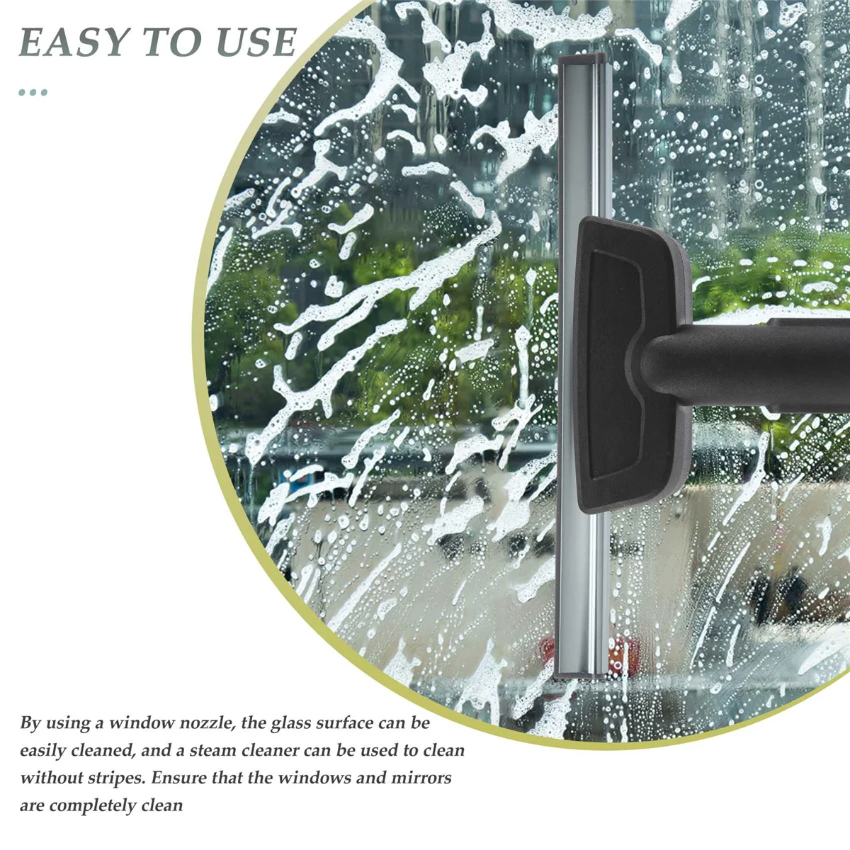 สำหรับ SC2คาร์เชอร์ SC3 CTK10 SC4 CTK20ที่ทำความสะอาดกระจกที่ขูดแปรงกลมสำหรับกระจกทำความสะอาดด้วยไอน้ำทำความสะอาดความชื้นในร่องที่สะอาด