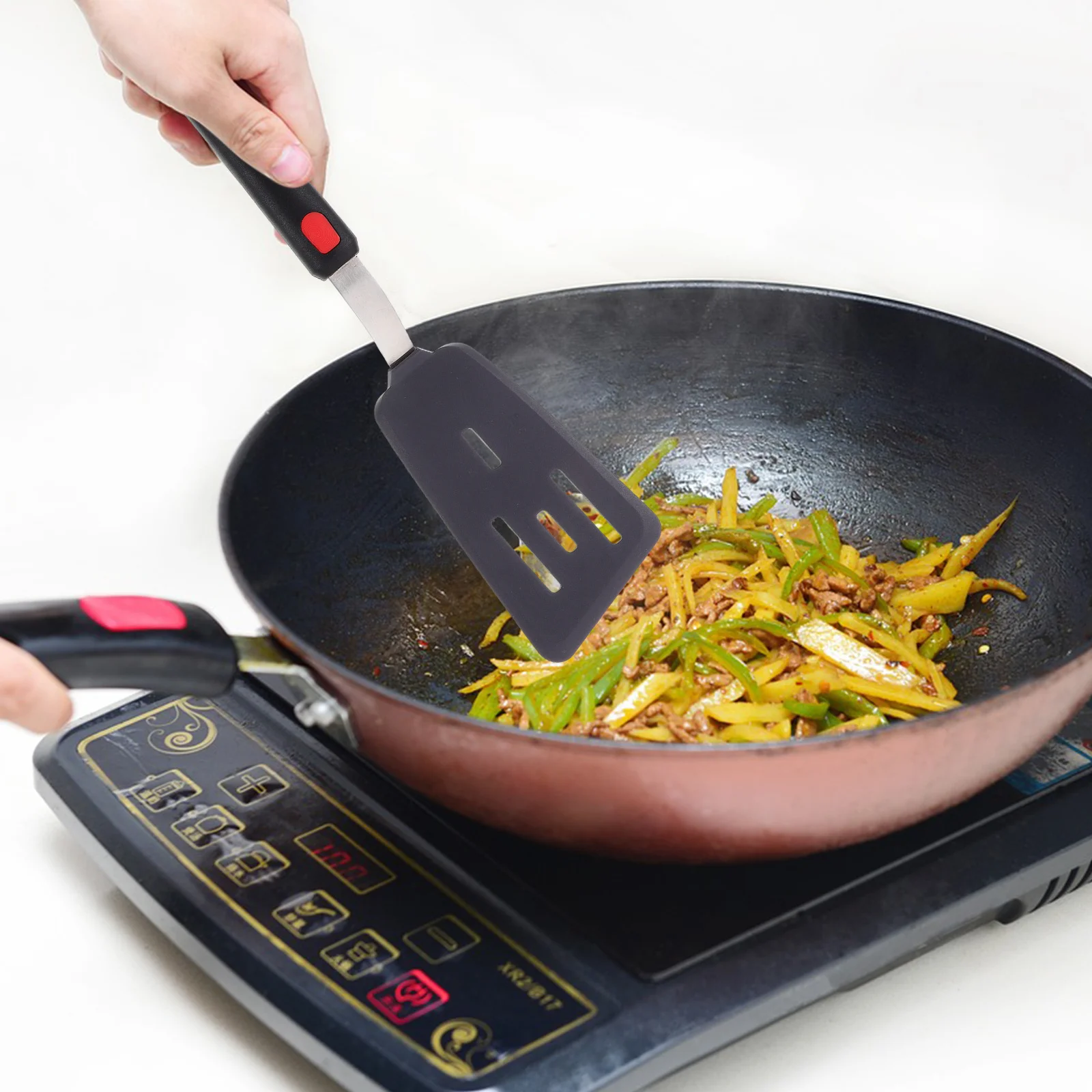 

3Pcs Nonstick Silicone Spatula Set Heatresistant Large Wide Kitchen Wok Spatula for Frying Eggs Pancakes Fish