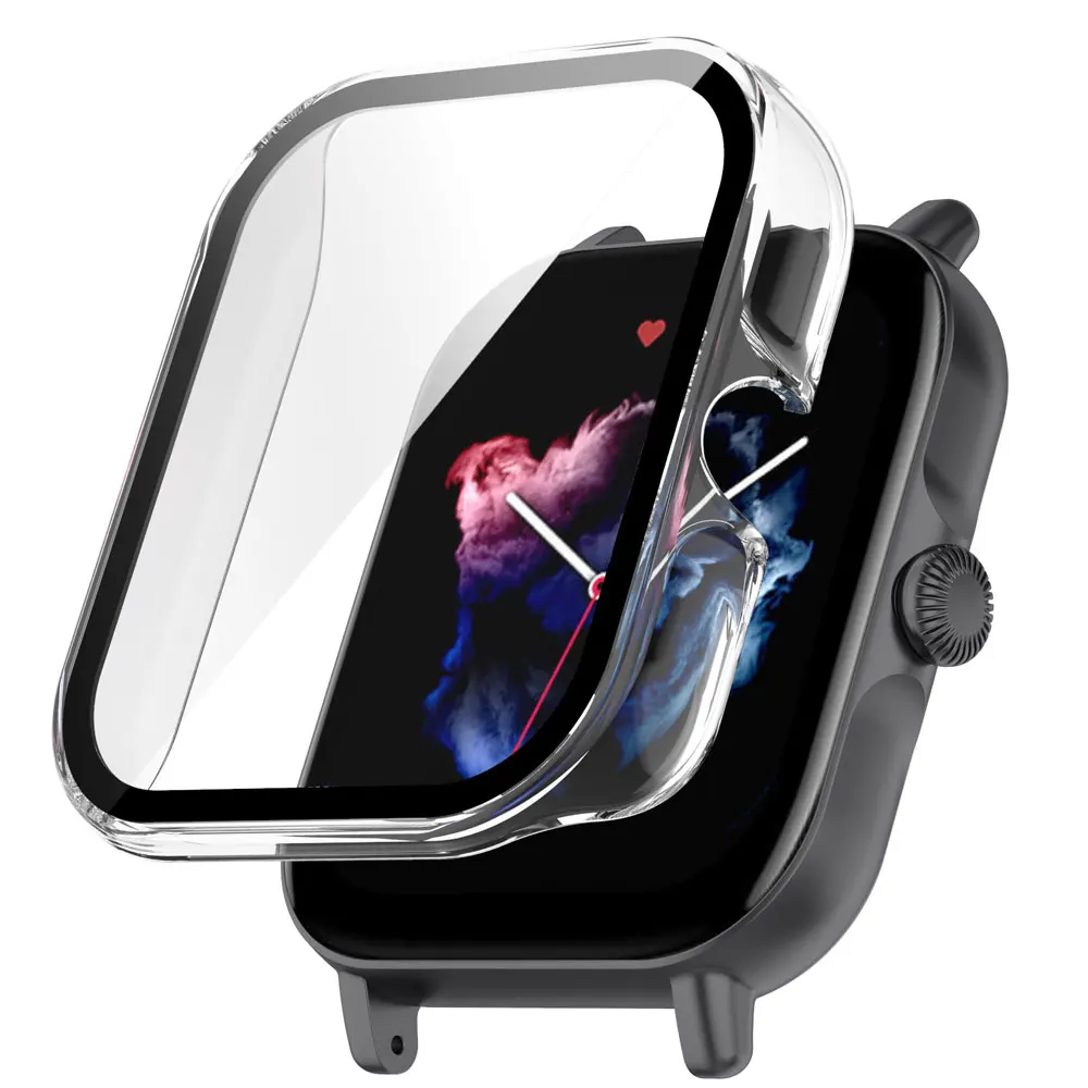 Case + Tempered Glass For Amazfit GTS 3 Cover Screen Protector Frame Anti-scratch Shell For Huami Amazfit GTS3 Watch Accessories
