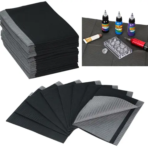 Tapis de nettoyage de tatouage jetable, 20/50 pièces, papier médical imperméable, tampons de Table pour Nail Art, greffage de cils, outil, accessoires de maquillage