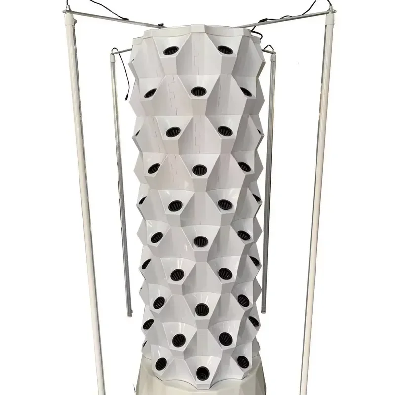 One 2024 NEW 12p 15 with 180 Plants Automatic Hydroponic Aeroponic Tower Growing System with LED Lights Vertical Tower