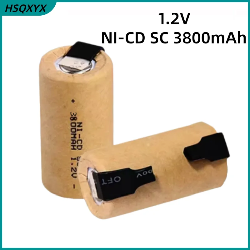 1-30pcs Screwdriver Electric Drill SC Batteries 1.2V 3800mah Sub C Ni-Cd Rechargeable Battey With Tab Power Tool NiCd SUBC Cells
