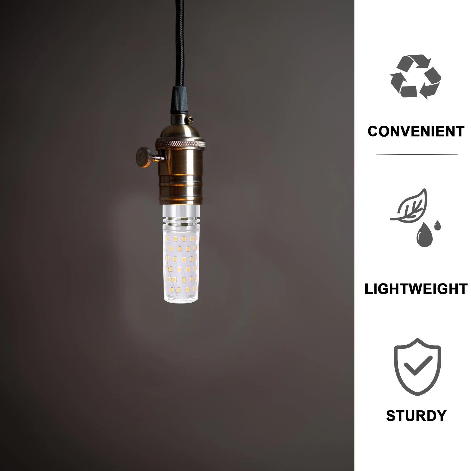 

2Pcs Smart LED Light Bulb Replacement E12 Base Flicker Saving Bulb for Home Bedroom Living Room Lighting