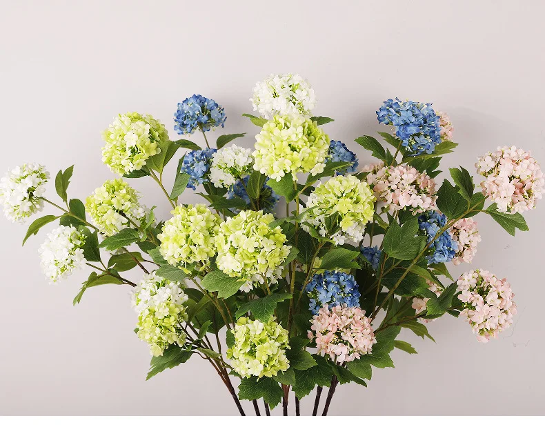 

Snowball artificial flowers branch bouquet flower arrangement DIY wedding party home decoration prop simulation plants flowers