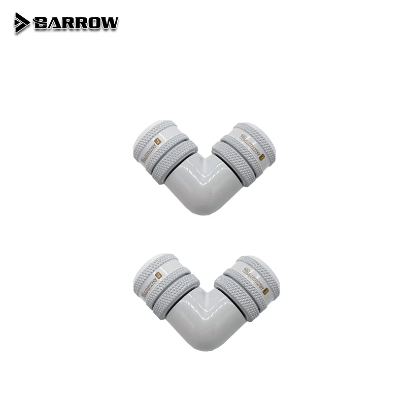 BARROW Use for G1/4'' Od14mm/16mm Hard Tube Thread Dual 90 Degree Rotary Fitting Adapter Rotating 90 Angle Adaptors