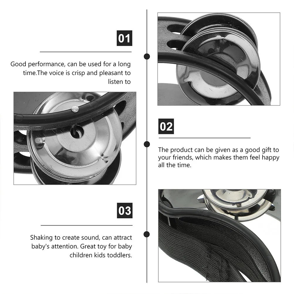 

2 Pcs Foot Tambourine Jingle Musical Percussion Instruments Shakers