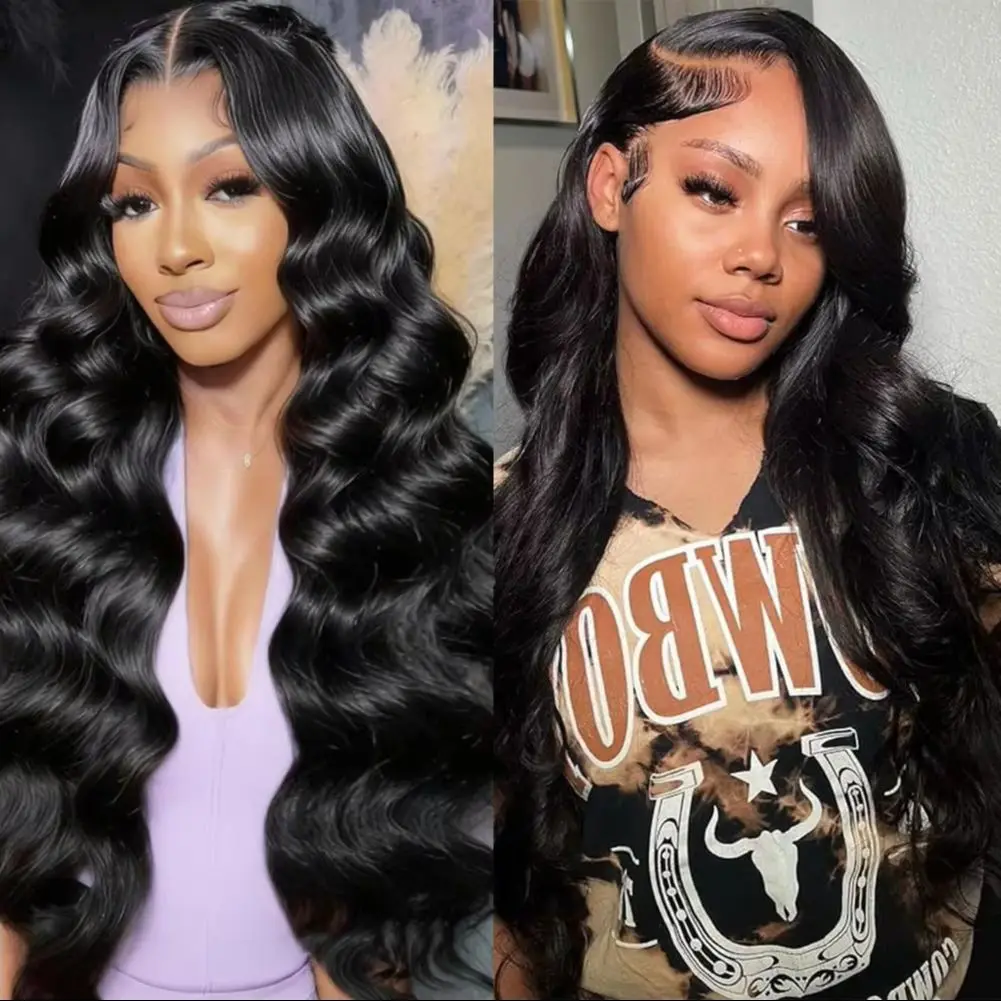 

40 Inch Body Wave Human Hair Wigs 13x6 Hd Front Wig Transparent Lace Human Hair Loose Wig 13x4 Pre Plucked Wig For Black Women