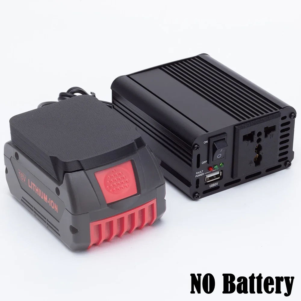 

200W 220V Portable Power Inverter Outlet Adapter for Bosch 18V Battery DC AC W/USB Powered Compact Inverter for UK EU AU