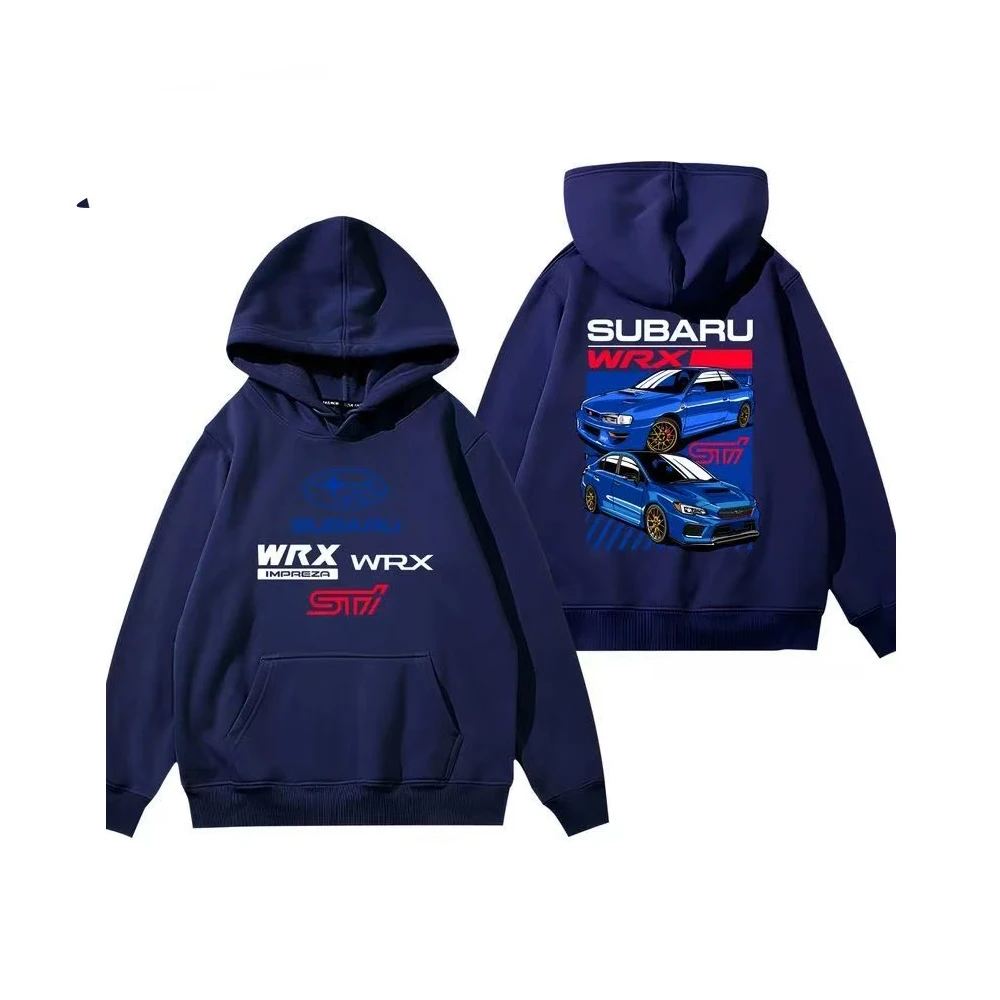 

Classic SUBARU hoodie WRX STI car enthusiast clothing racing JDM modified car men's and women's fleece fleece hooded hoodie 2026