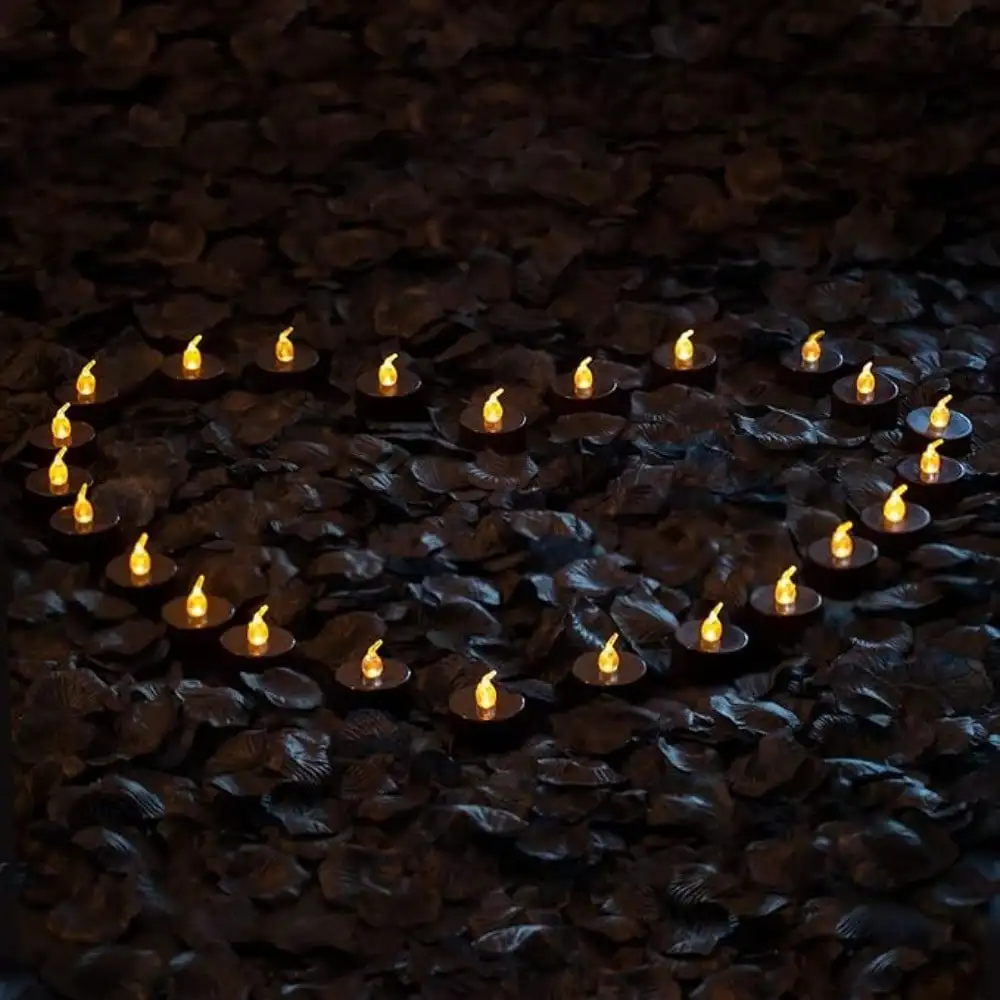 1000 Stück Künstliche Schwarze Rosenblätter, Geeignet für Innen- und Außenpartys, Hochzeiten und Verlobungen – Detail 4