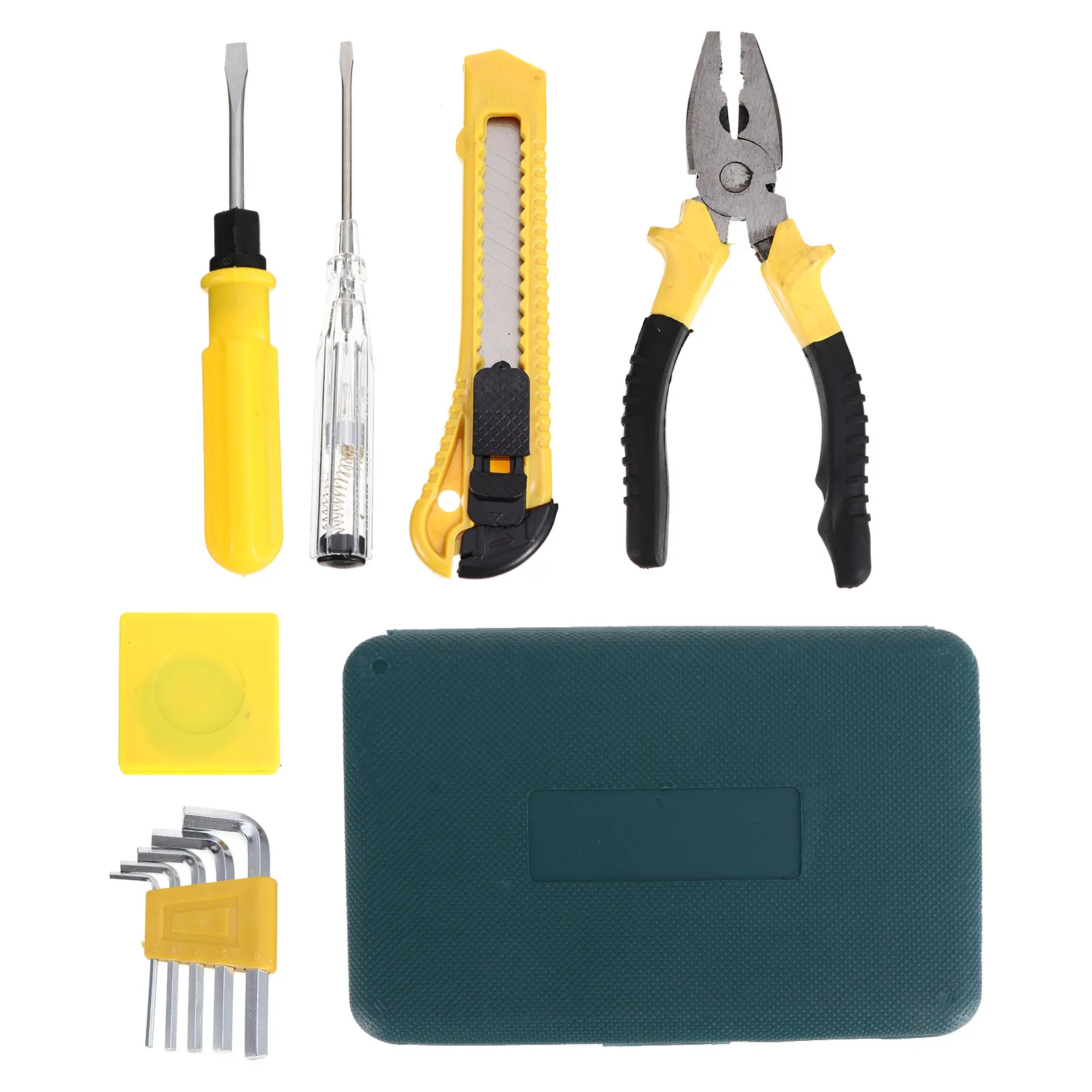 1Set Car Tool Box High-Polish Hand Tools Kit Household Repairing Combination Tool Sturdy Case for Home Garage Workshop