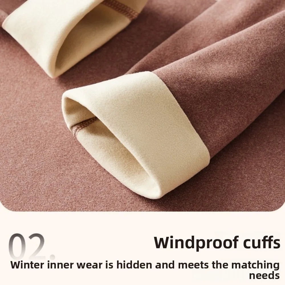 ملابس حرارية نسائية كبيرة الحجم على شكل حرف U رقبة مستديرة ملابس داخلية دافئة ملابس داخلية حرارية تشعر بالتدفئة ملابس داخلية طويلة للدفء للفتيات والنساء #2