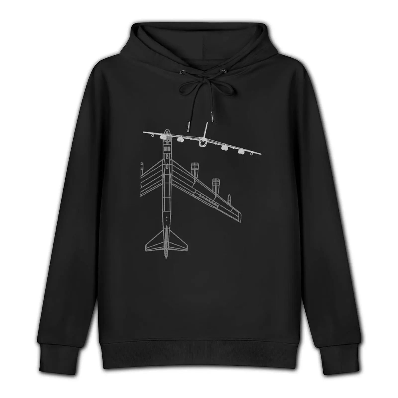 B-52 Stratofortress BUFF US Air Force Bomber Airplane Line Art Pullover Hoodie korean autumn clothes men's clothes men hoodie