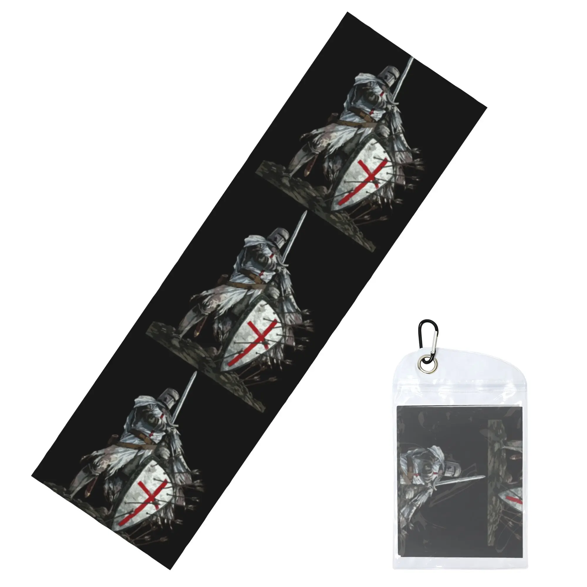 Knights Templar Warrior Cold Exercise Towel Quick Drying Face Towel Medieval Templar Shield Cross  Running Towels