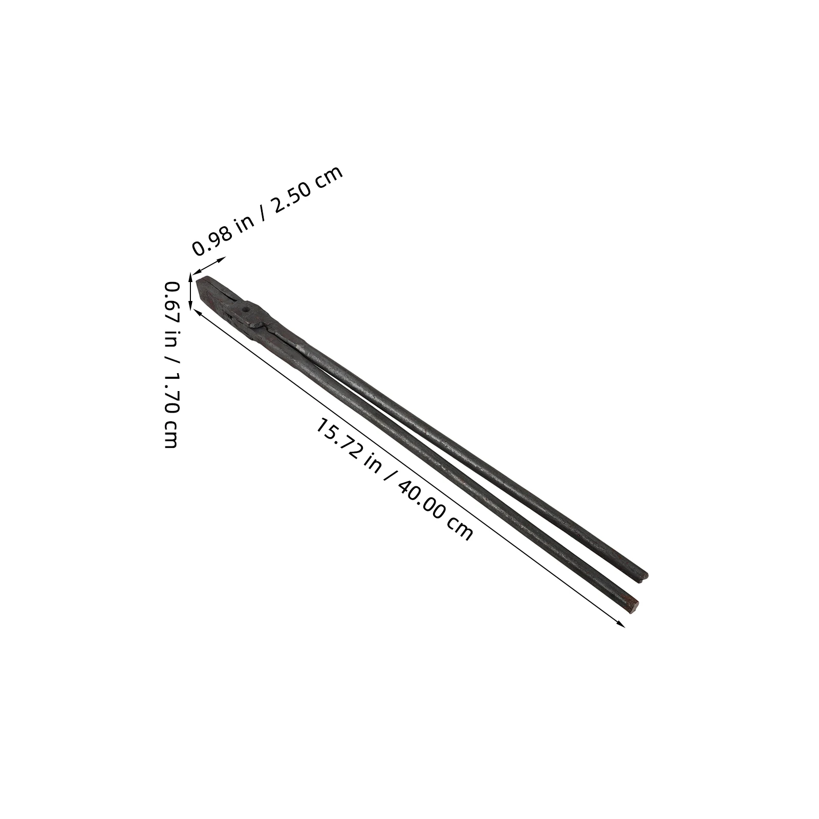 Forged Tongs 40cm Long Handle High Carbon Steel Garbage Clip Firewood Charcoal Tool Litter Picker Home BBQ Camping Outdoor
