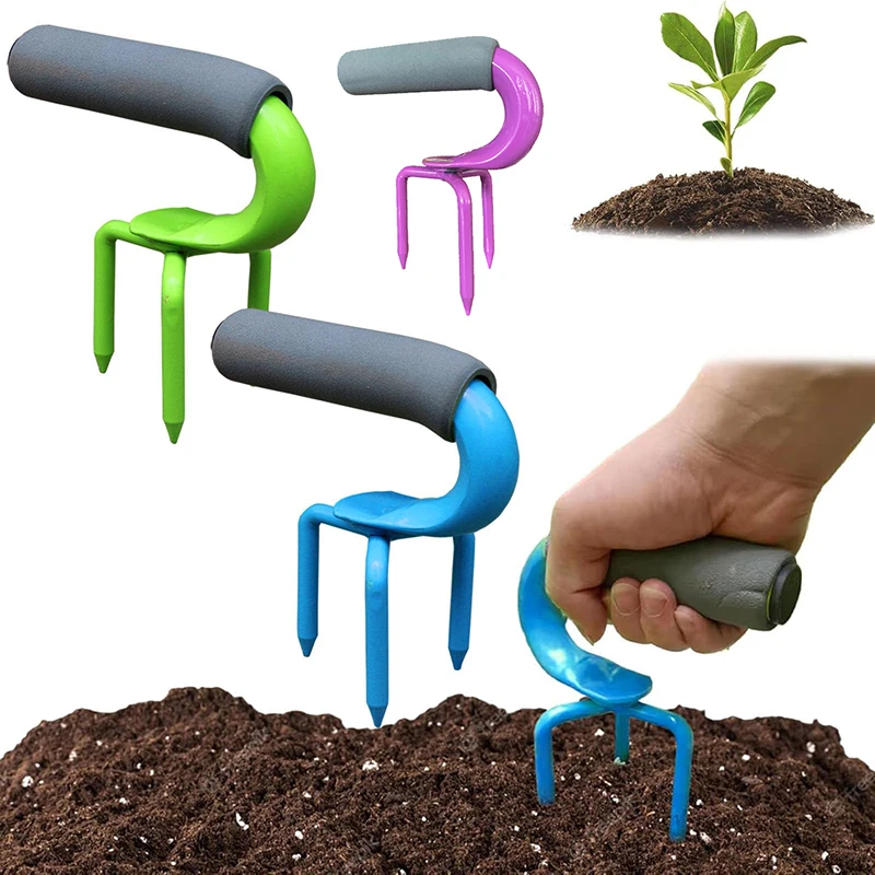 

Мини-садочная вилка из углеродистой стали, сельскохозяйственная ручная фреза, ручные грабли, шипы-зубы, копание, ручные грабли, садовый инструмент, садовый инструмент