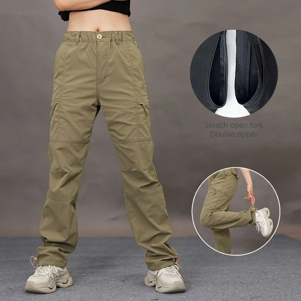 Pantalones sexuales con entrepierna abierta para exteriores, pantalones cortos exóticos para hombres, monos de carga tácticos de ciudad, pantalones de chándal de Fitness, ropa de calle informal para parejas