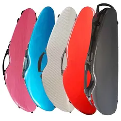 Multicolor Arc Unique Design 4/4 3/4 Violin Case Carbon fiber Triangle Violin Box Violin Accessary With hygrometer