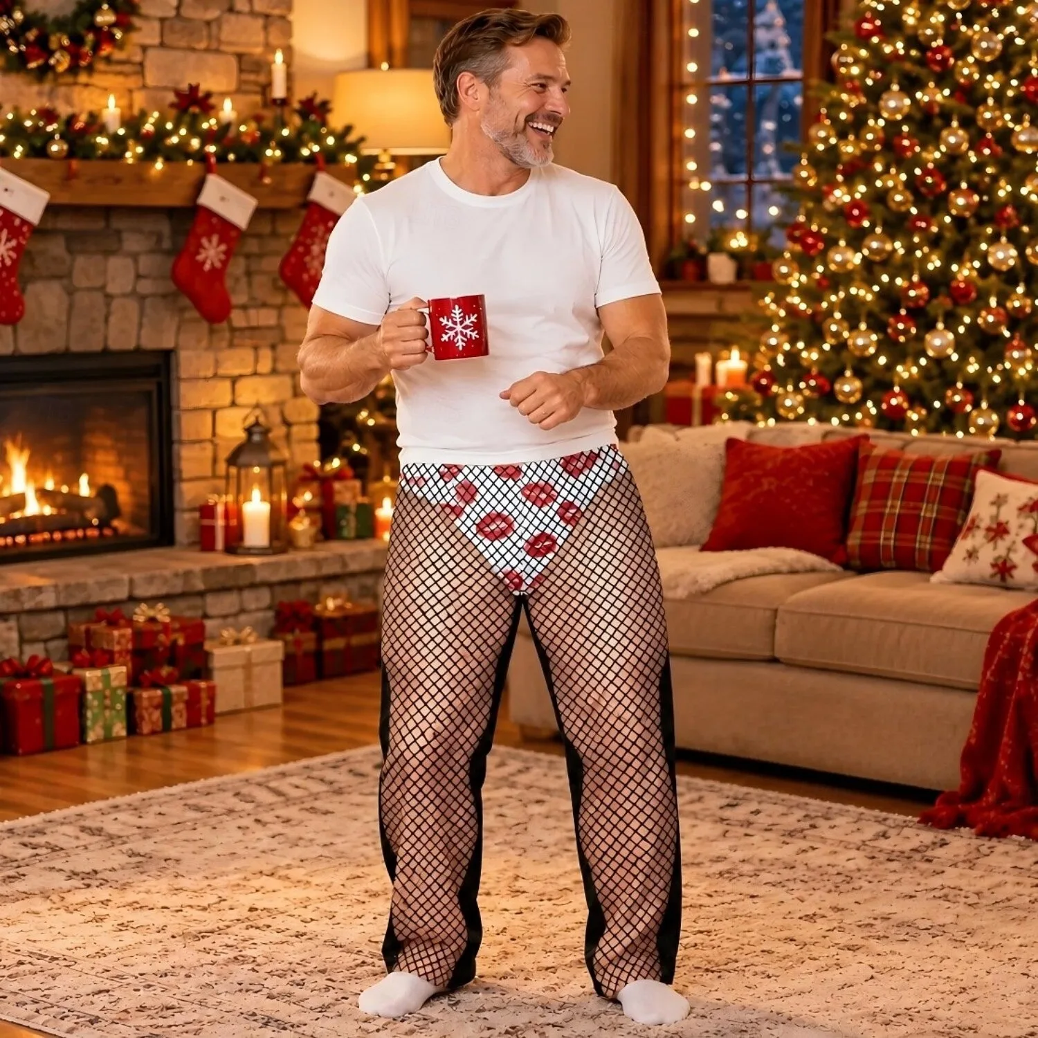 Novelty Prank Pants for Party Events, Cool Fake Print Design, Perfect for Fun Shows and Bring Laughter To Your Friends.