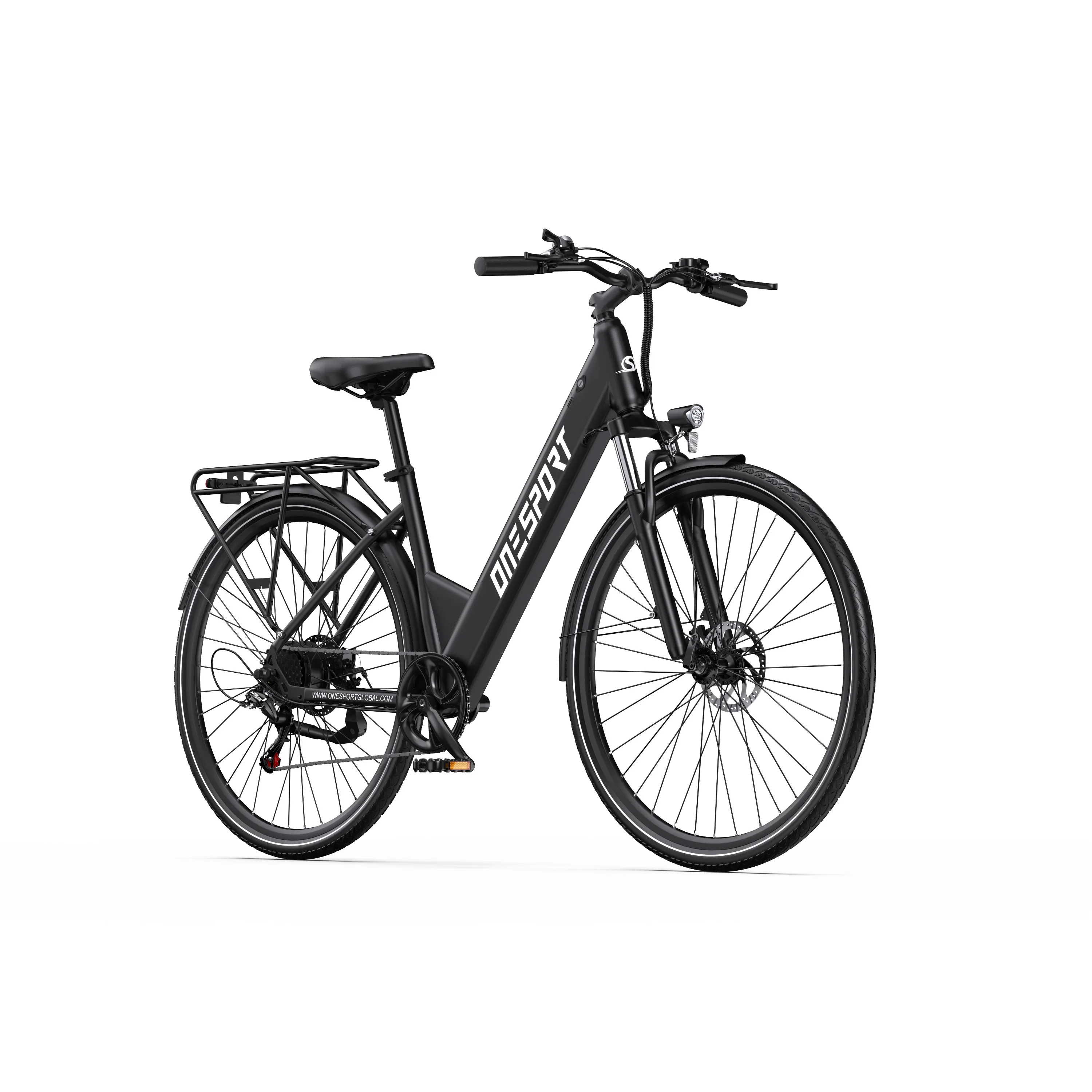 Bicicleta Eléctrica Onesport OT12 Estándar Europeo, Batería de Litio de 36V13Ah, Motor Trasero de 250W, 700C*42C, Bicicleta Eléctrica Urbana, Bicicleta Eléctrica con Cambio 7S