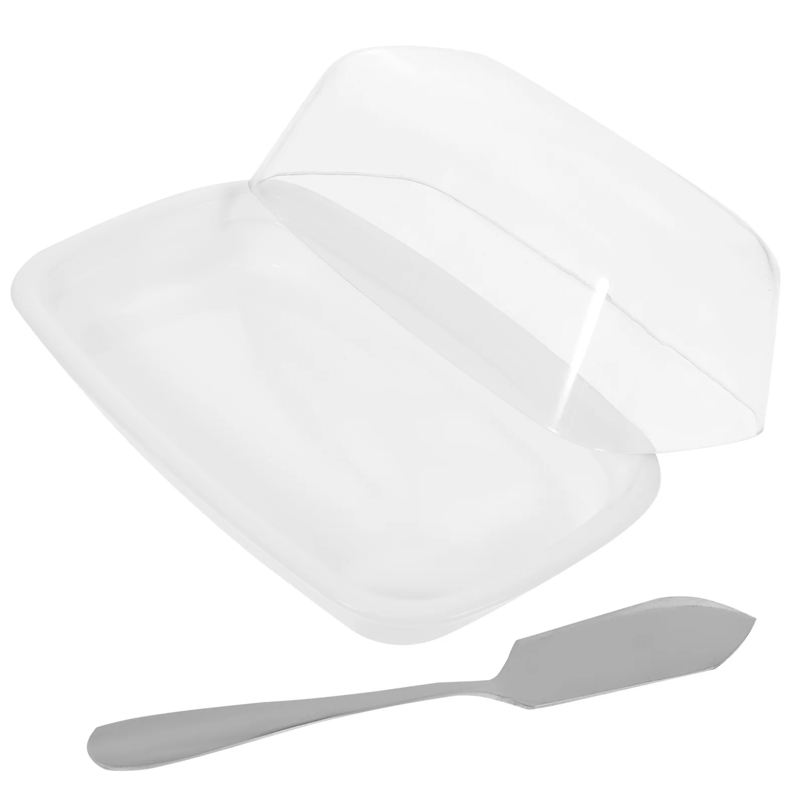 

Clear Plastic Butter Box Yellow Storage Container For Refrigerator Bacteria Resistant Dust Proof Cream Cheese Holder