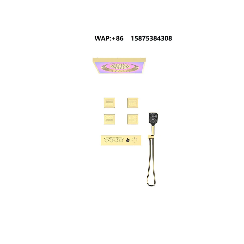 Multi-functional Concealed Shower Set with Various Styles Thermostatic Valve Core, and Digital Display Shower System