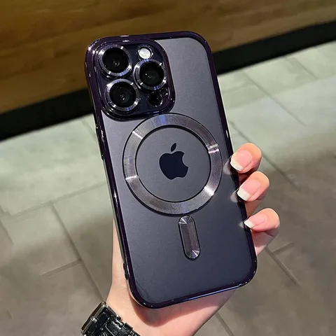 Роскошный магнитный прозрачный чехол для беспроводной зарядки Magsafe для iPhone 11 12 13 14 15 16 Pro Max Plus, ударопрочный силиконовый чехол сенсорный дисплей samsung a31 оригинальный отзывы - №1