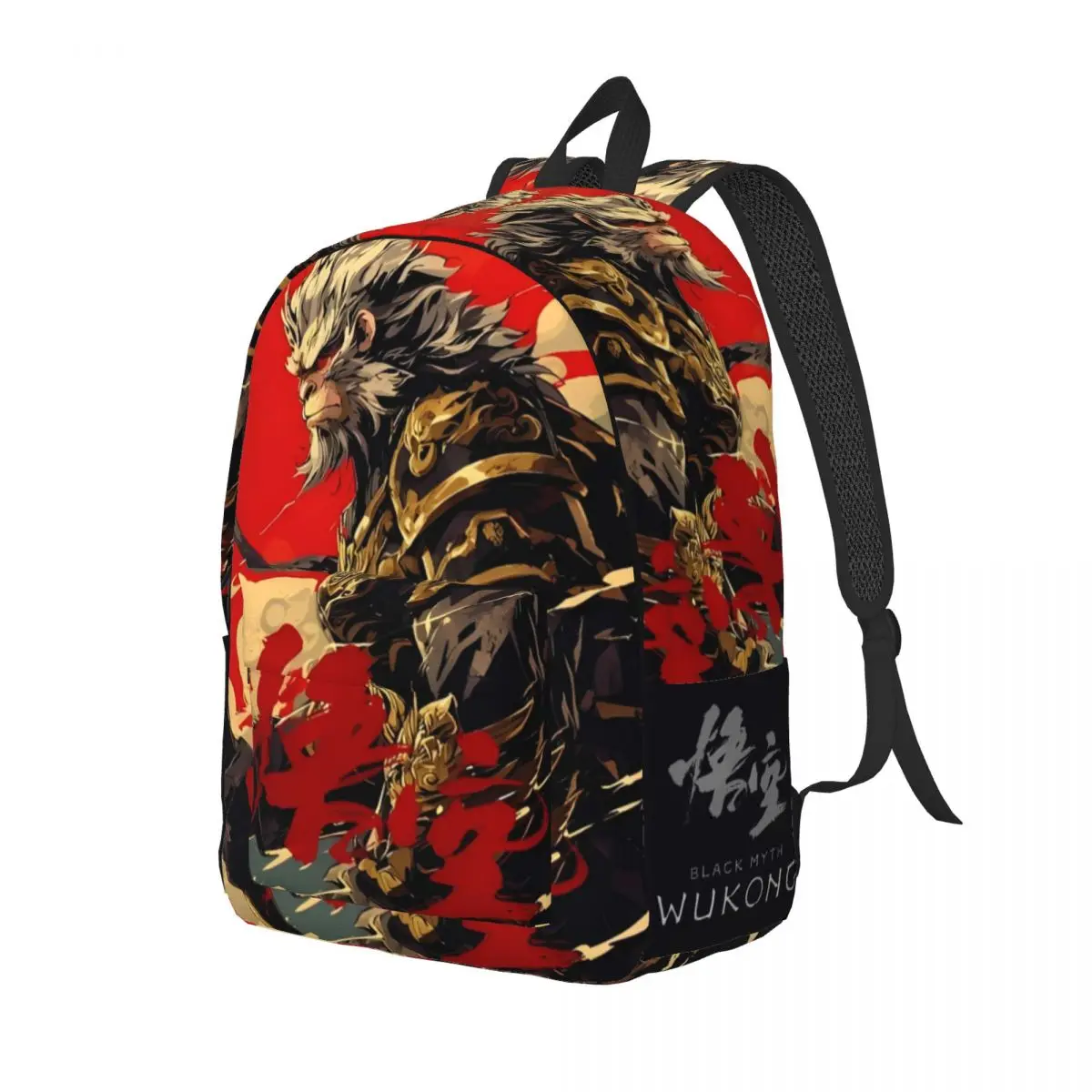 Black Myth Wukong Monkey King Backpack Men Women High School Business Daypack Game Chinese Laptop Computer Shoulder Bag Pocket