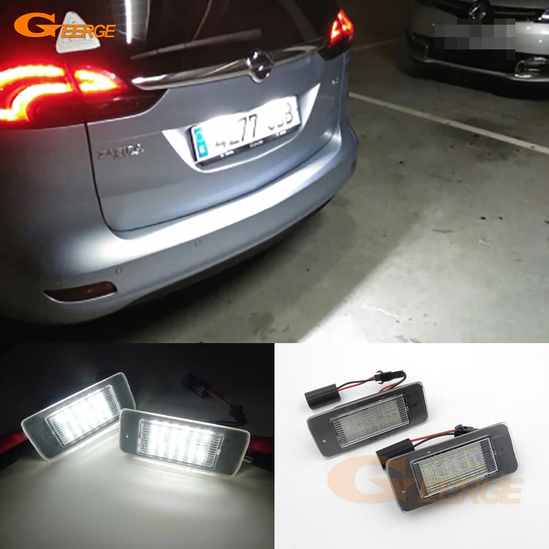 Do Opel Zafira Tourer C P12 2011-2016 Pre Facelift Ultra Bright Smd Led License Plate Lamp Light No Error Akcesoria samochodowe