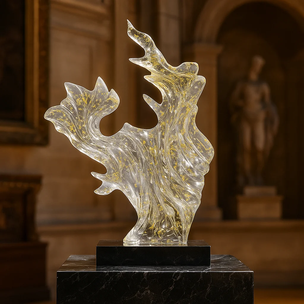 *#Q  Art Customization: Luxurious Resin Crystal Sculpture for High-End Artistic Displays&
