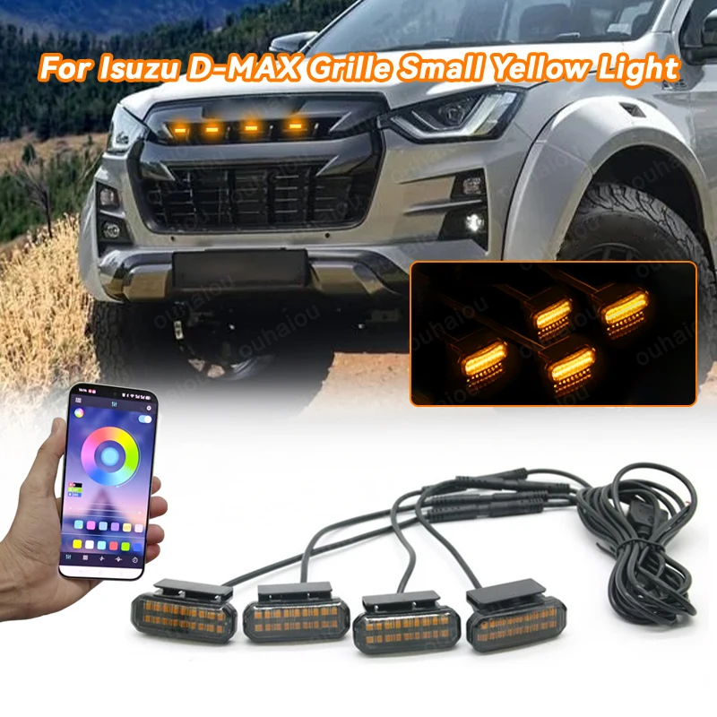 

Для Isuzu D-MAX 18 светодиодный передний светильник на решетке автомобиля дневные ходовые огни колеса лампа для бровей для пикапа Offroad 12 В ﻿