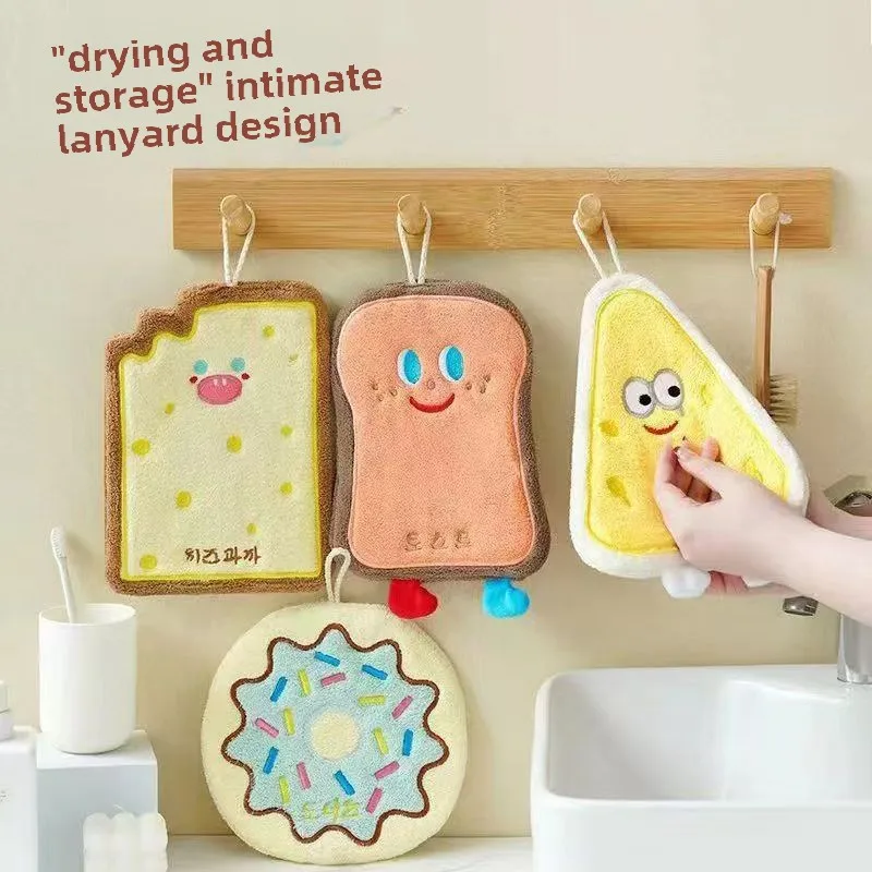 Baking Series Hand Towels, Cute Cartoon Hand Towels That Can Be Hung in The Kitchen and Bathroom, Thick Towels