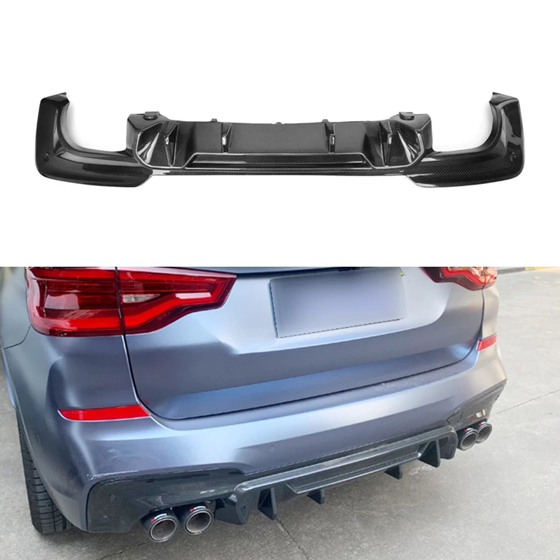 

Car Rear Bumper Diffuser Spoiler for BMW X3 G01 M Sport M40i 2018 - 2020 Lip bon Fiber