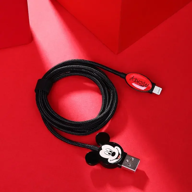 New Disney Mickey animation cartoon cute peripheral data cable ipone14 business trip convenient personalized charging cable