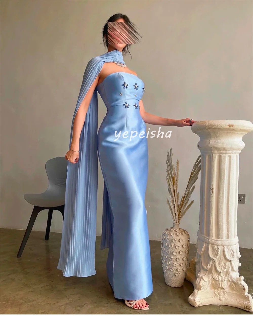 Customized Modern Style Sexy Rhinestone Beading Straight Strapless Midi Dresses Bespoke Occasion Dresses Matching High Quality