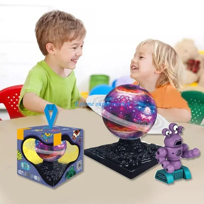 090b crianças brinquedos magnéticos blocos construção robô conjunto pré-escolar ímã educacional empilhamento brinquedos para