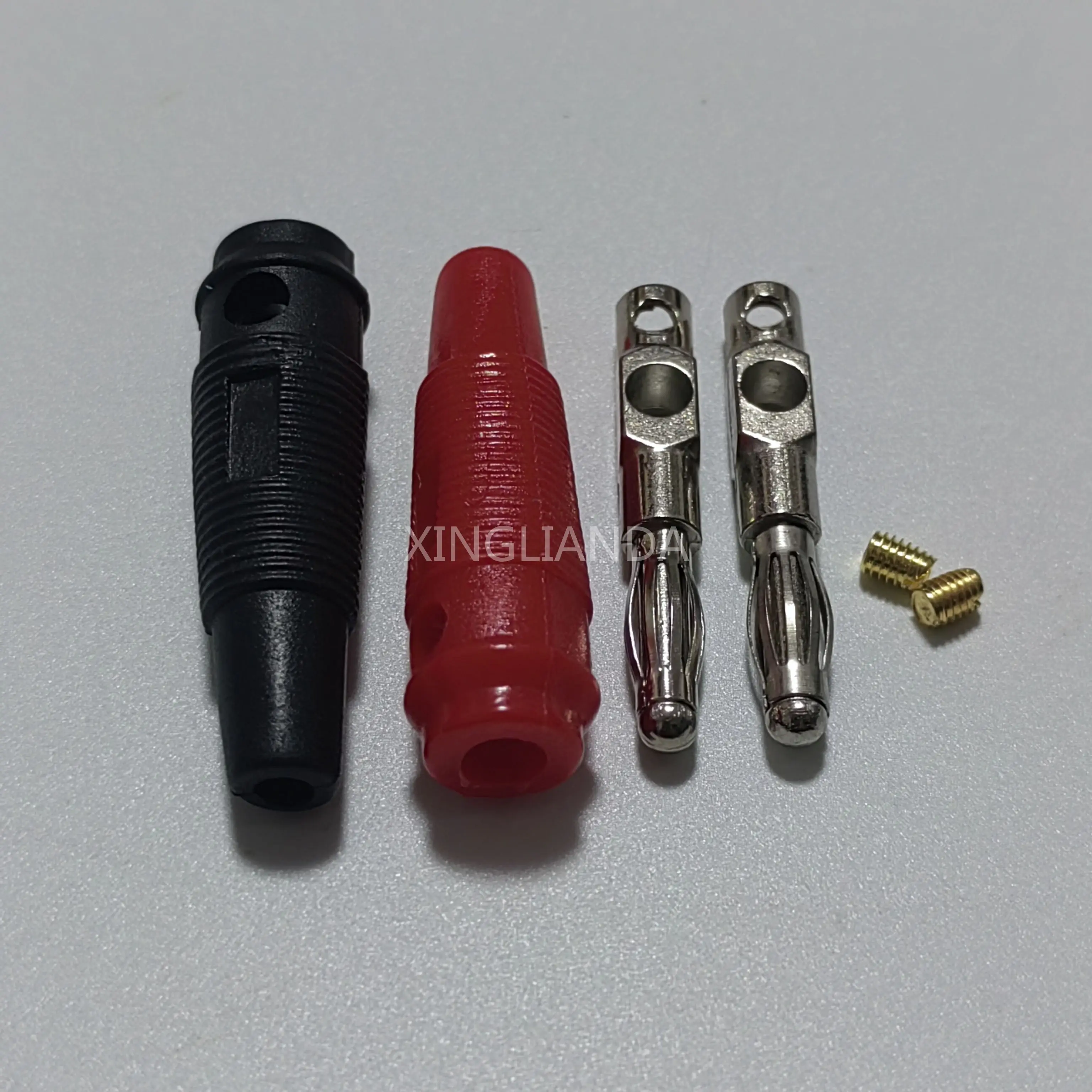 10PCS 4mm Lantern Head Banana Plug Soft Rubber Sleeve Welding-free Anti-slip 600V/MAX20A Electric Parts