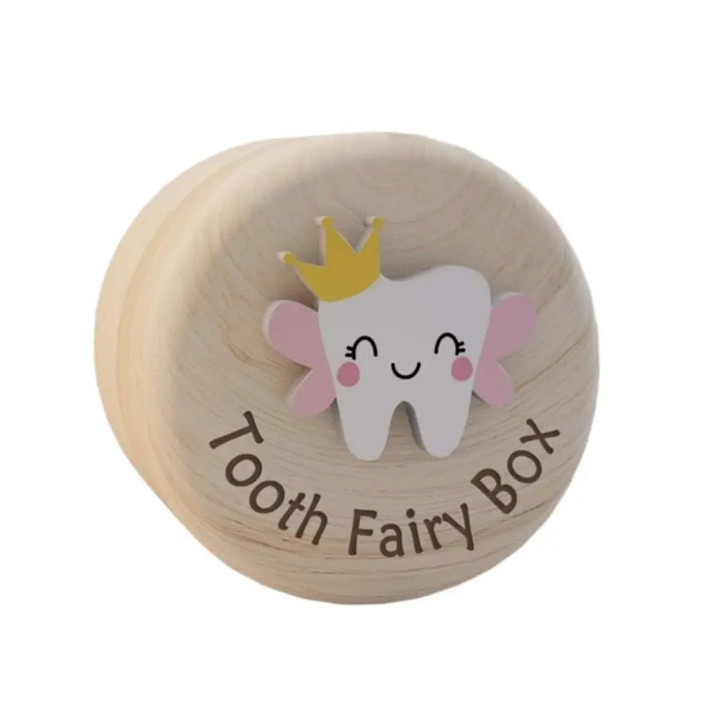Durable Wooden Milk Teeth Organizer Collecting Teeth High Quality Umbilical Cord Box Save Gifts Tooth Box