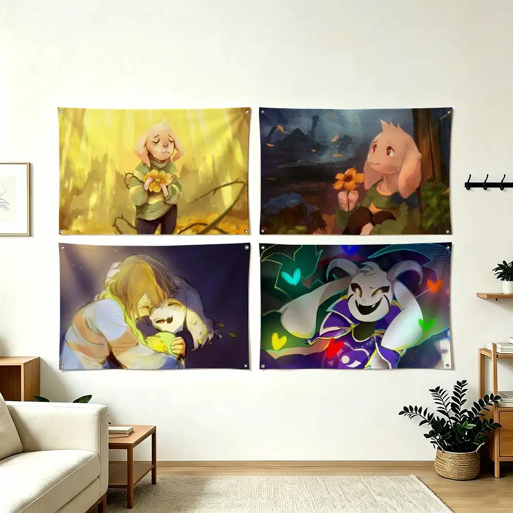 U-Undertale Asriel Dreemurr Flag Suitable For Party Club Outdoor Interior Wall Decoration Banner Fans Gift