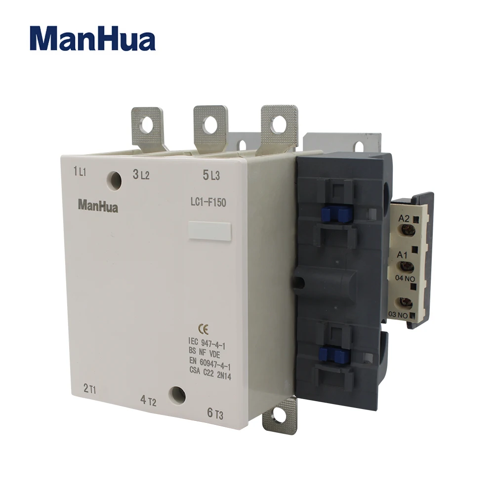 Manhua LC1-F150 380V 660V 1000V Coil 150 Amp 3 Phase Ac Contactor Ac Magnetic Contactor