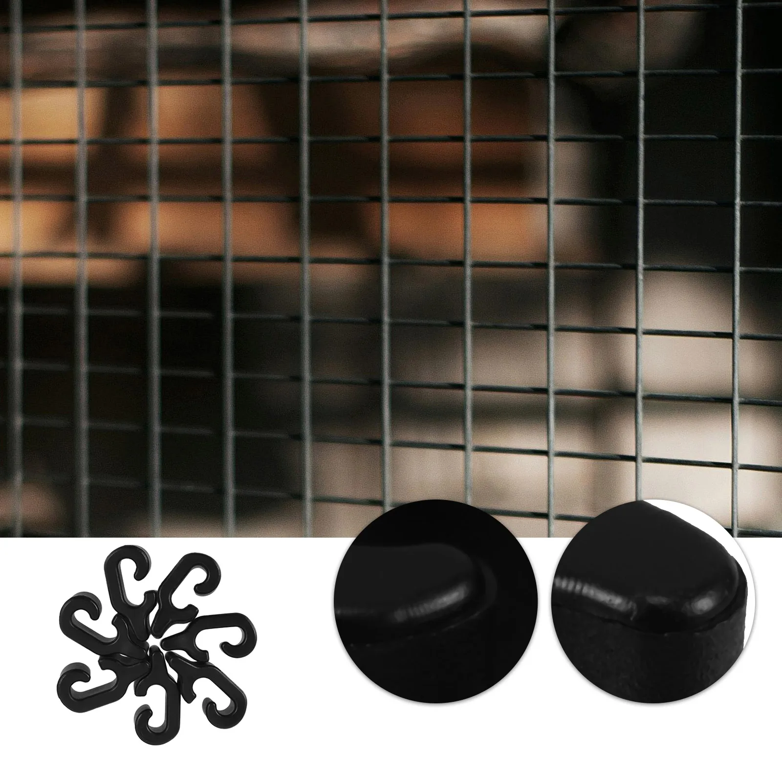 40 pçs caixa de fio fechadura da porta fivela travas pet caixa porta fivelas animal gaiola portão travas substituição fio gaiola porta clipes conjunto