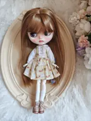 Blyth Doll Clothes Handmade Vanilla Classic Dress set for Ymy Licca Azones Ob24 Ob22 Doll blythe clothing Accessories