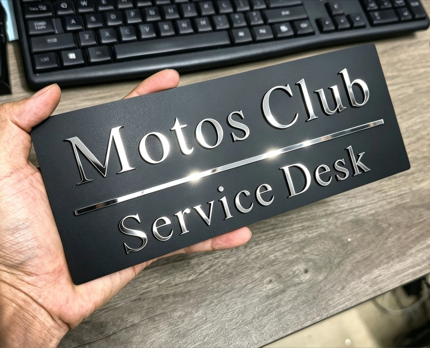 Home Security Laser - Custom Acrylic Door Sign 3D Laser