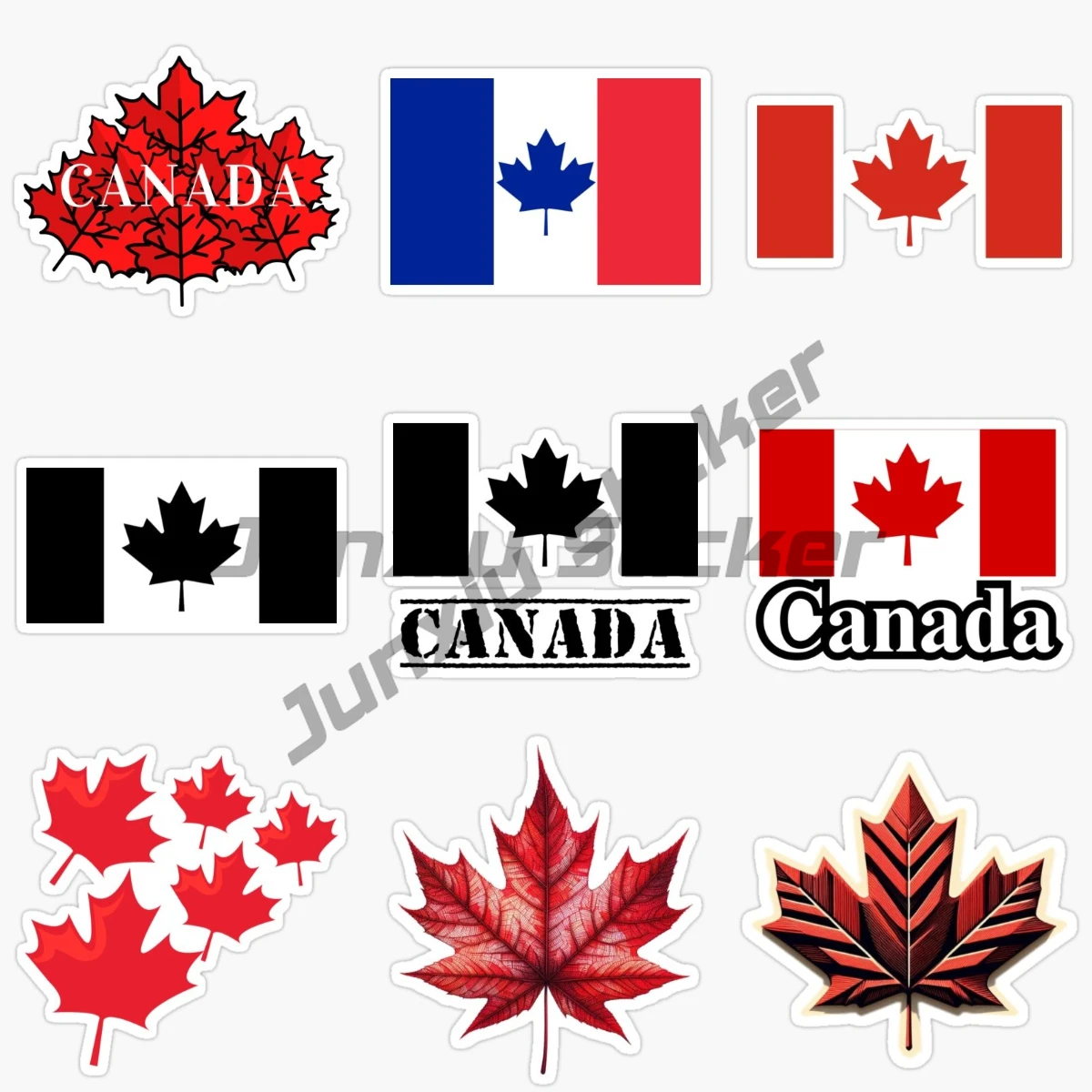 

Canada Flag Vinyl Self-adhesive Car Sticker for Car Laptop Waterproof Decal Auto Tuning Accessories Motorcycle Decals