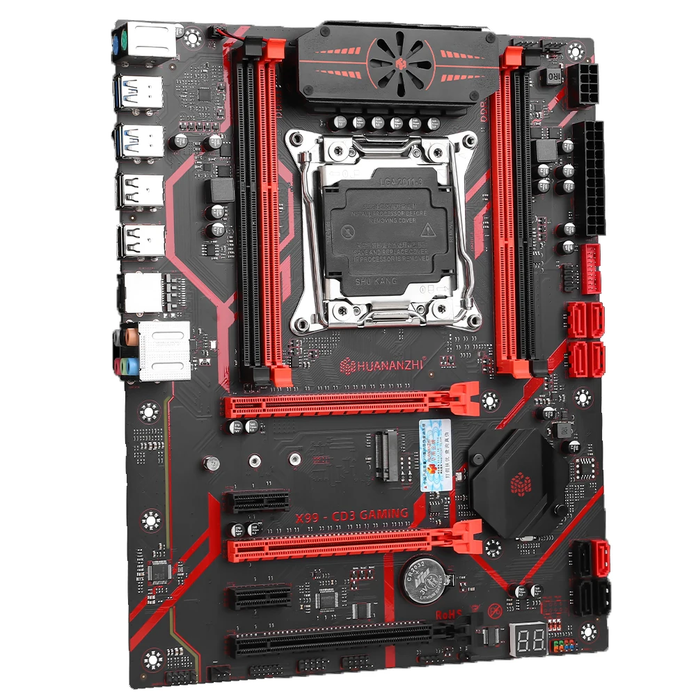 HUANANZHI X99 CD3 X99 Motherboard Combo E5 V3 V4 DDR3 Max 128GB Support M2 NVME 8 SATA Server Suite  Workstation Kit Xeon