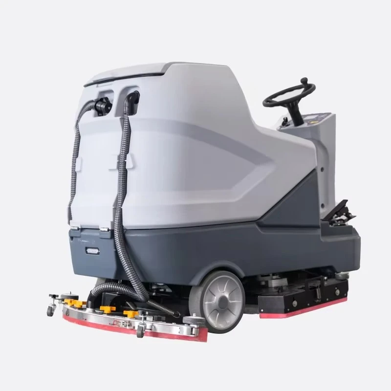 산업용 배터리 구동 창고 작업장 차고 콘크리트 타일 바닥 청소기 상업용 승차형 바닥 세척기