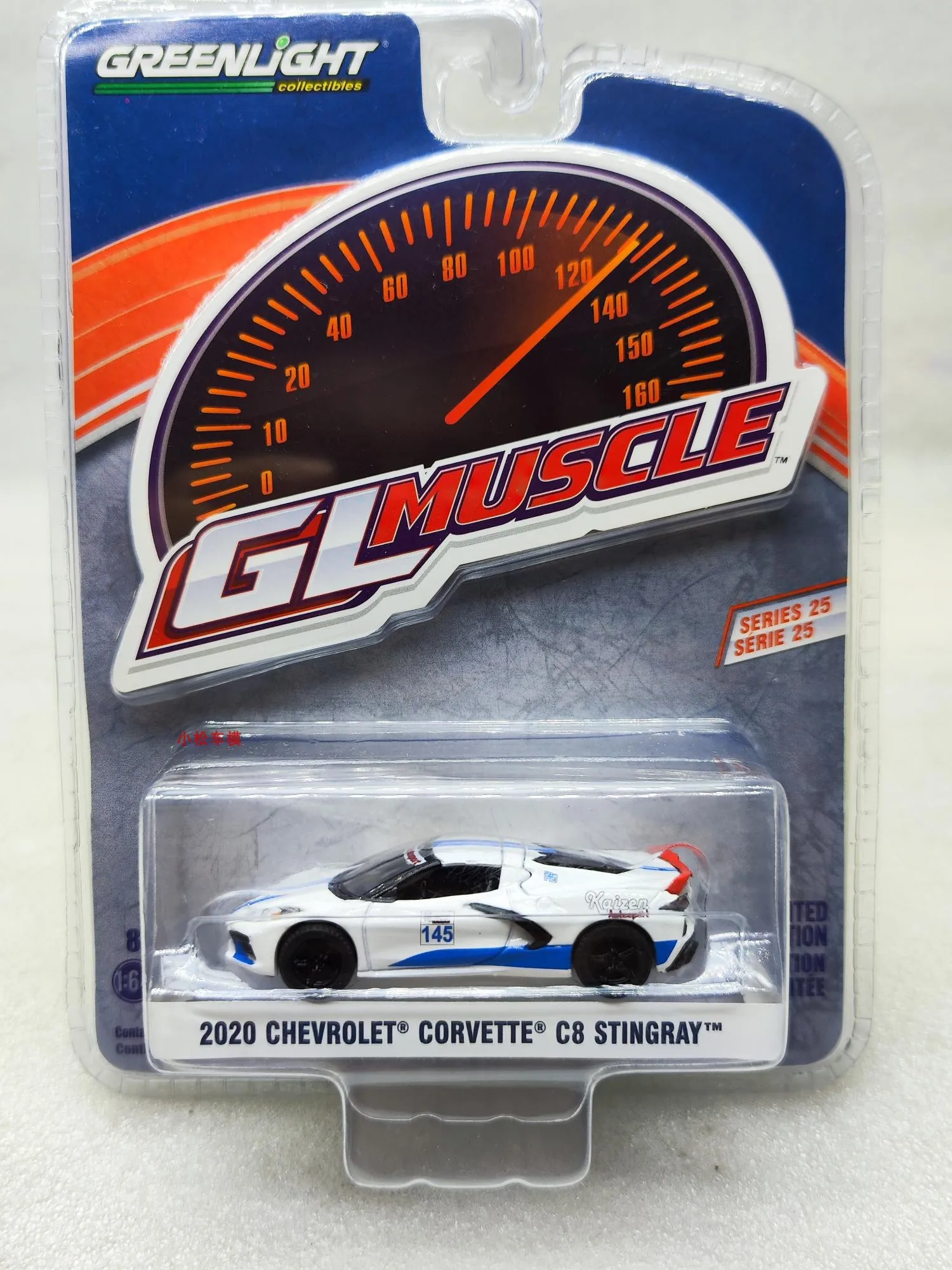 GreenLight 1:64 2020 Corvette C8 Stingray Coupe 145 Track Racecar Model Collect Alloy Car Model Toy For Boys Gfty Collection