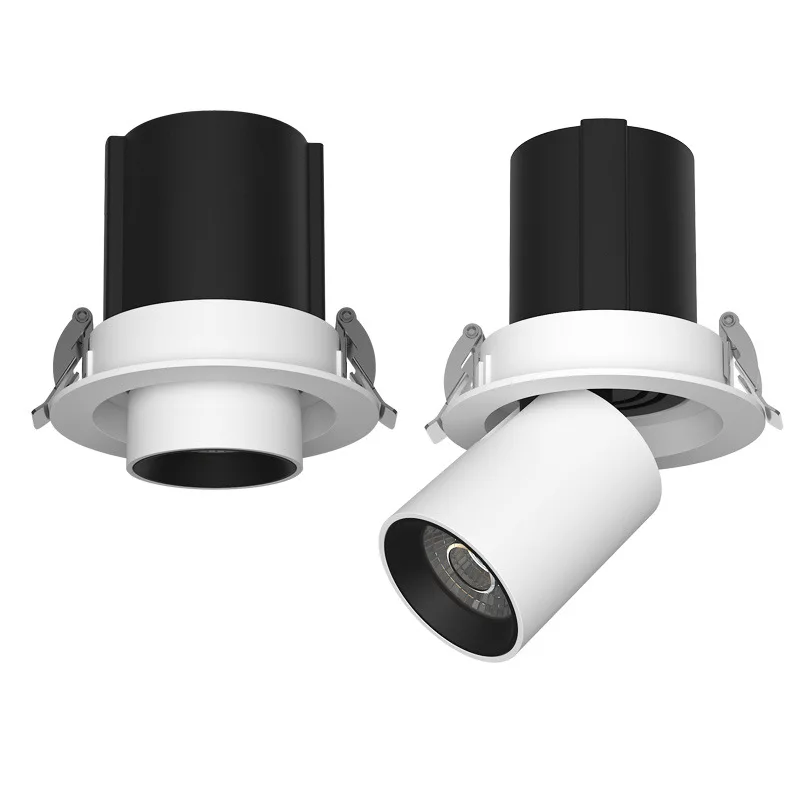Dimmable Led Downlight Recessed Adjustable Ceiling Lamp Spotlight 9W12W15W18W20W24W CRI98 Aluminum COB 110V 220V Hole 50/75/95mm